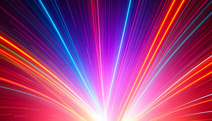 Obraz premium 3d render, abstract multicolor spectrum background, bright orange blue neon rays and colorful glowing lines, comic art. isolated with white shades
