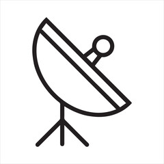Satellite dish icon vector art illustration.