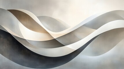 Abstract Wave Forms in Neutral Tones