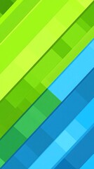 Abstract diagonal stripes in green and blue.