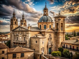 Fototapeta premium Majestic San Idelfonso Church, Toledo, Spain: A Documentary Photography Perspective