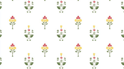 Seamless floral pattern with colorful flowers