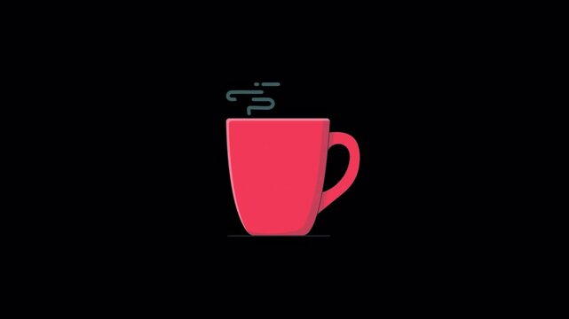 Animated Coffee Cup Video - Transparent