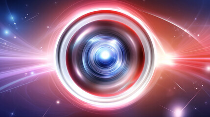 Futuristic glowing circular design with vibrant colors