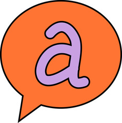 Playful Letter A Graphic. Alphabet. Cute Letter.