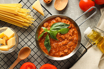 Bolognese sauce, concept of tasty and delicious food