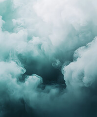 Obraz premium Abstract dreamy gradient with fluid blue-green tones and misty textures, perfect for digital artwork and marketing visuals