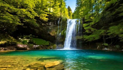 forest landscape with a river 