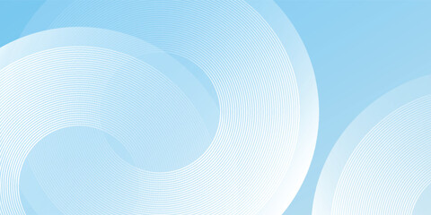 Minimalist banner background  pastel colorful  blue and white gradations. Circle effect style geometric vector illustration abstract design