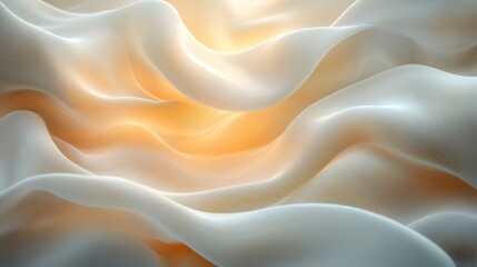 Fototapeta premium Abstract Wave Pattern in Beige and White Fabric