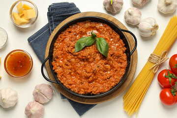 Bolognese sauce, concept of tasty and delicious food