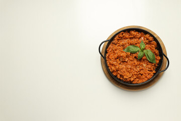 Bolognese sauce, concept of tasty and delicious food