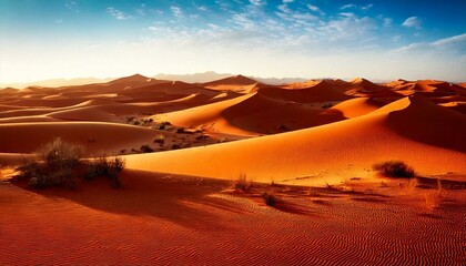 landscape with towering sand dunes 