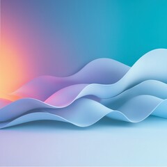 Abstract Pastel Wave Background  Soft Blue  Purple  Gradient Design