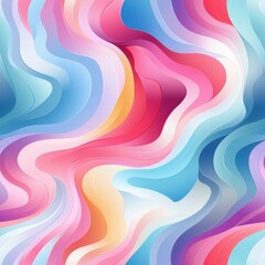 Obraz premium A colorful wave pattern with blue, pink, and yellow colors