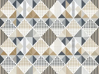 Neutral Minimalist Scandinavian Pattern with Simple Shapes