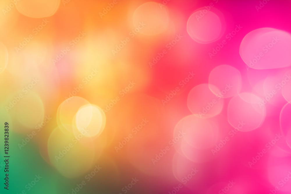 Poster abstract background with bokeh