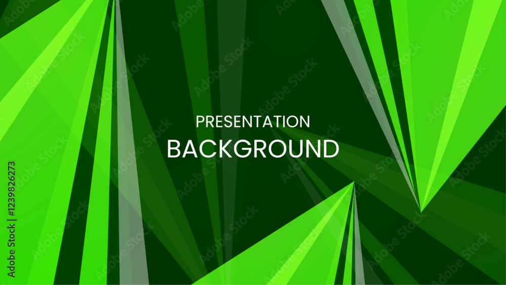 Poster green abstract gradient background with technology geometric shape for presentations business projec