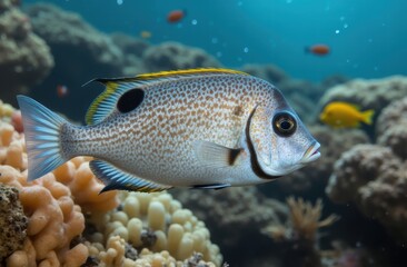 Obraz premium A beautifully patterned Sweetlips fish