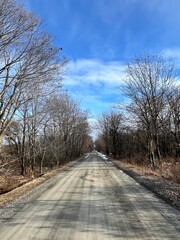 道, 冬, 北国, road, winter, northern, country,