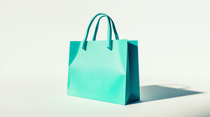 Turquoise Tote Bag: A vibrant turquoise tote bag stands out against a clean backdrop, offering a perfect blank canvas for branding or design inspiration.