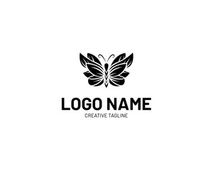Butterfly illustration logo