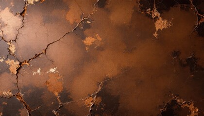 Abstract rustic brown cracked surface texture with earthy tones