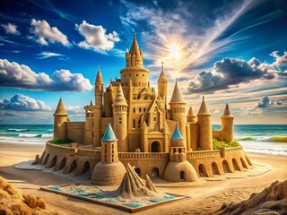 Panoramic Step-by-Step Sandcastle Building Guide: From Moat to Majestic Towers