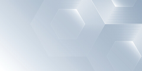 Vector hexagon lines on gray background. Geometric stripe line design simple