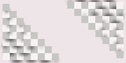 grey white square pattern design with shadow effect illustration vector