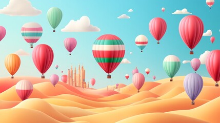 UAE National Day Celebration with Balloons Design (Arabic Spirit)
