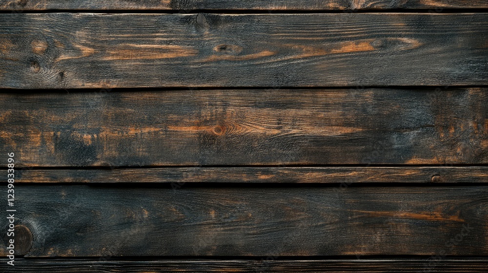 Poster dark rustic wooden plank background with textured surface ideal for use in crafts, decoration, and s