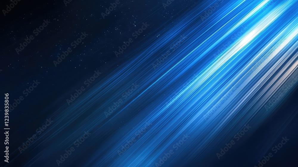 Aufkleber dynamic blue light streaks against a starry background, creating a sense of motion and depth, perfec