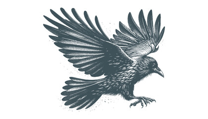 crow vector, raven vector