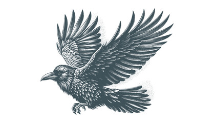 Fototapeta premium crow vector, raven vector