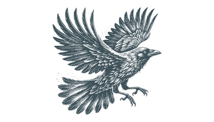 Obraz premium crow vector, raven vector