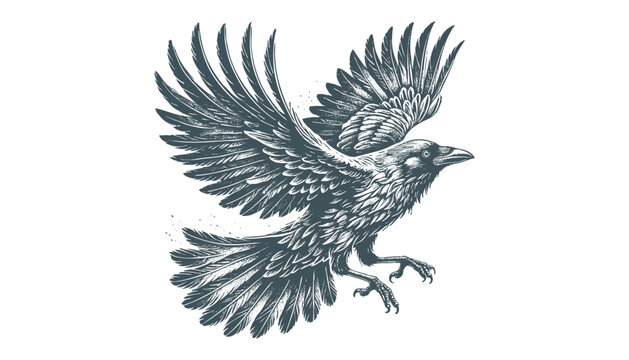 crow vector, raven vector