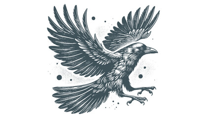 Fototapeta premium crow vector, raven vector
