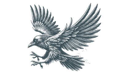 crow vector, raven vector