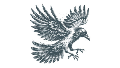 crow vector, raven vector