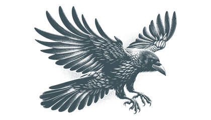 crow vector, raven vector