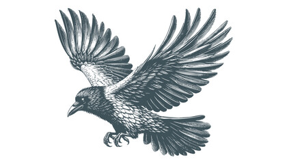 crow vector, raven vector