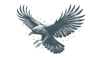 crow vector, raven vector