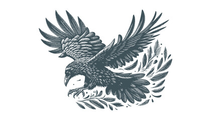 crow vector, raven vector