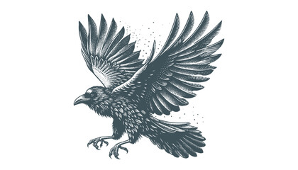 crow vector, raven vector