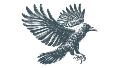 crow vector, raven vector