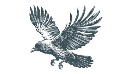 crow vector, raven vector