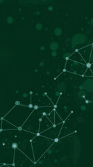 Abstract green technology background with network connections