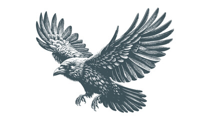 crow vector, raven vector