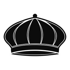 Fototapeta premium Black Beret Hat Silhouette Icon – A Stylish Vector Illustration Design Representing Classic Military, Fashion, and Cultural Headwear on a White Background, Perfect for Branding, Graphics, and Apparel.